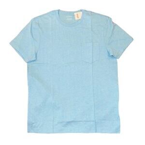 NWT J. Crew Men's Island Turquoise Heathered Slim Washed Jersey Pocket Tee - M